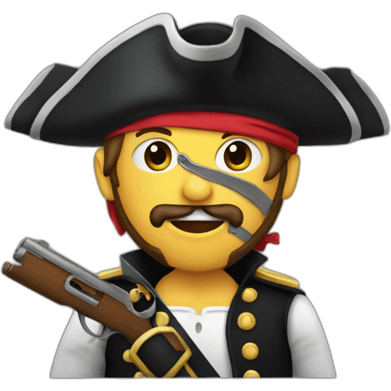 pirate with gun emoji