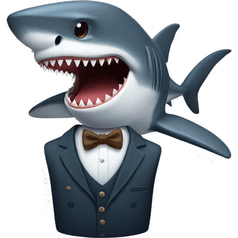 A shark that is a gentleman  emoji