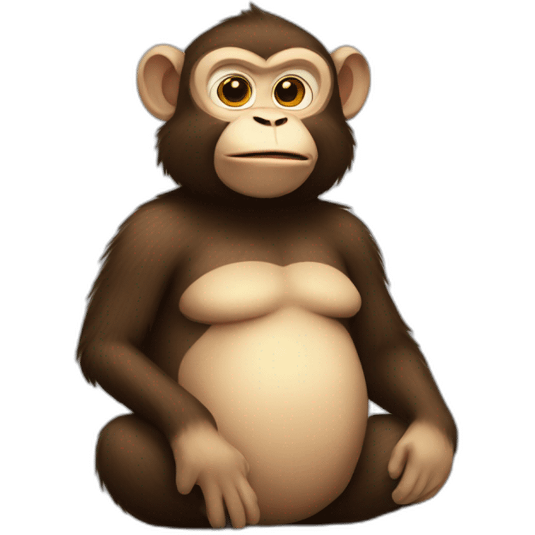 Fat monkey emoji