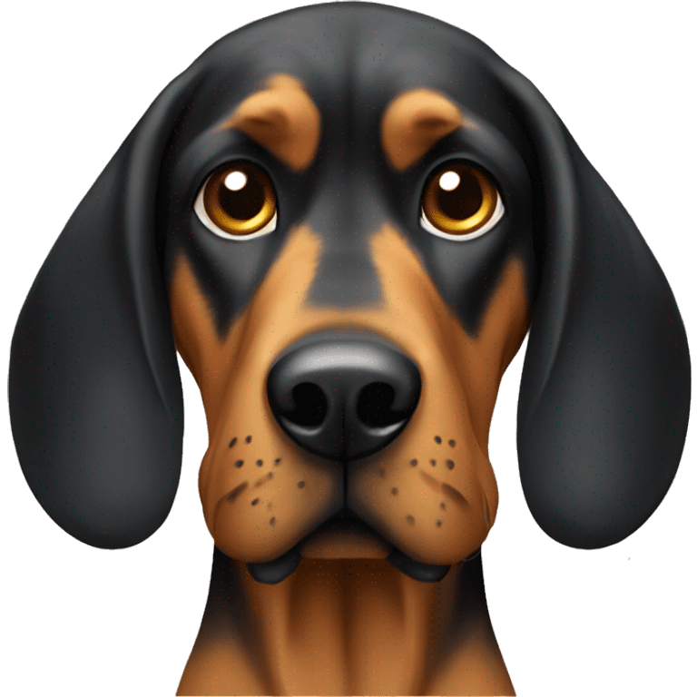 Black and tan bloodhound emoji