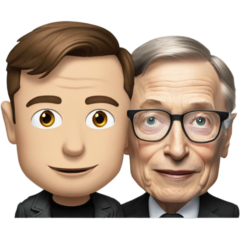 Elon musk and Steven hawking holding hands emoji