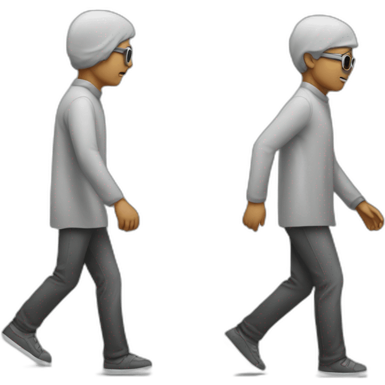 blind person walking emoji