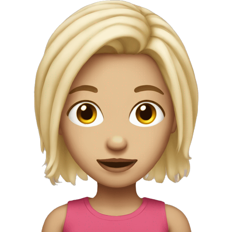 blonde girl with face piercings emoji