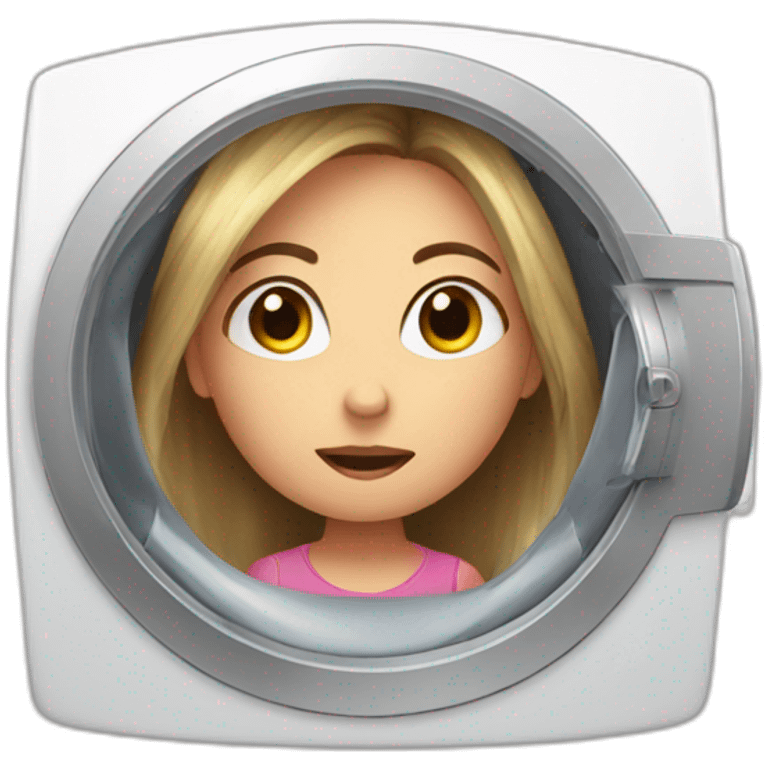 Girl stuck in dryer emoji