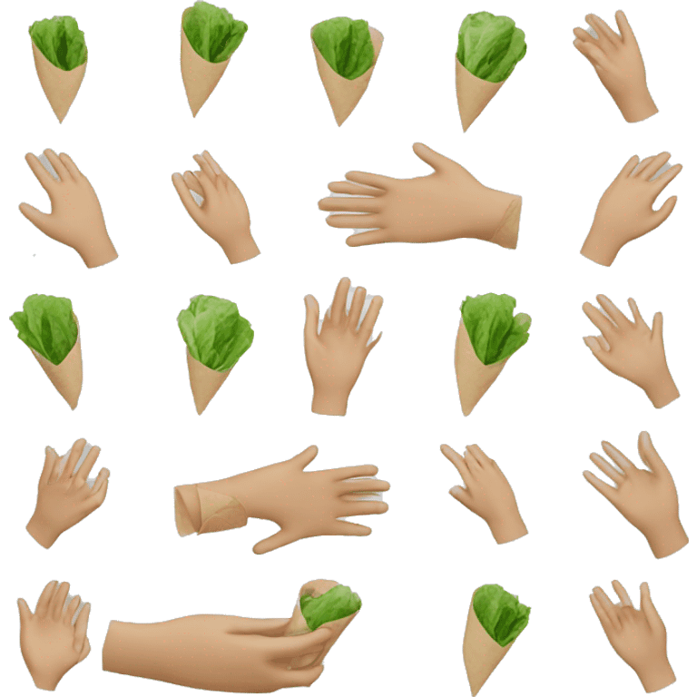 Hands presenting veggie wrap emoji