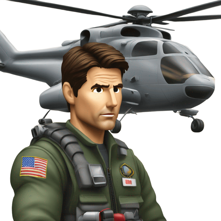 tom cruise flying a helicopter emoji