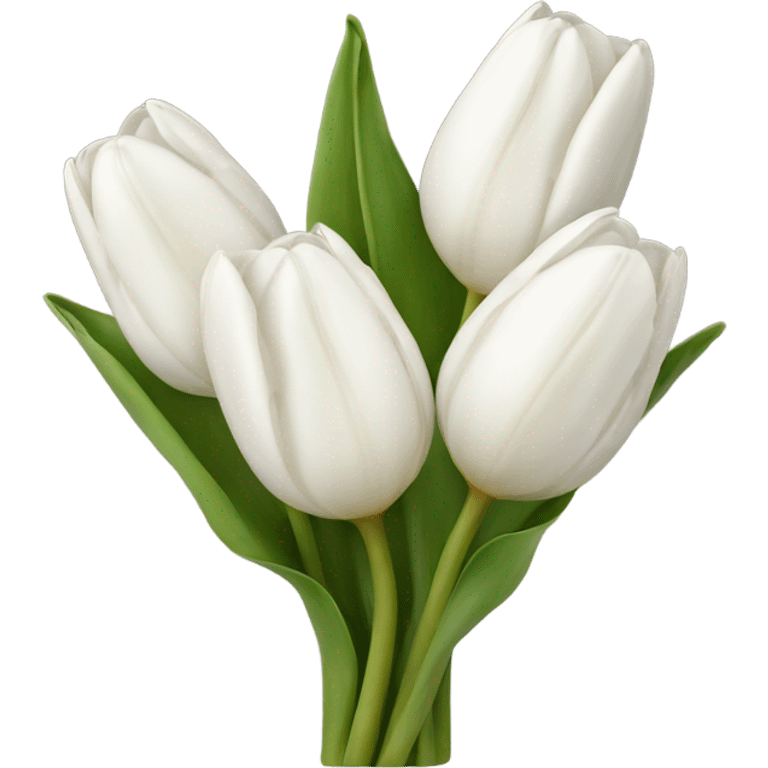 white tulip bouquet  emoji