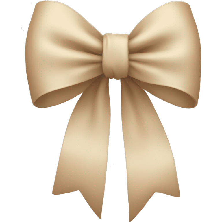 beige bow emoji