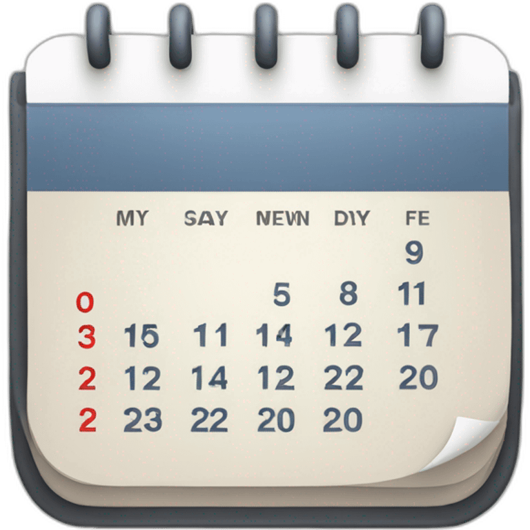 calendar 1 moneth emoji