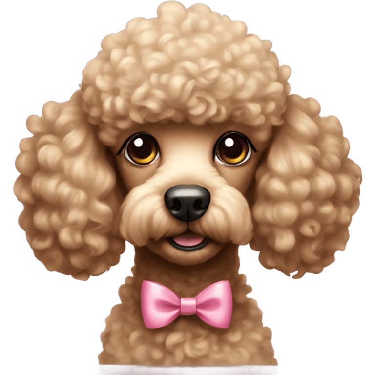 Poodle with bow emoji