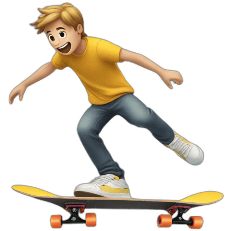 skateboard in mid-air emoji