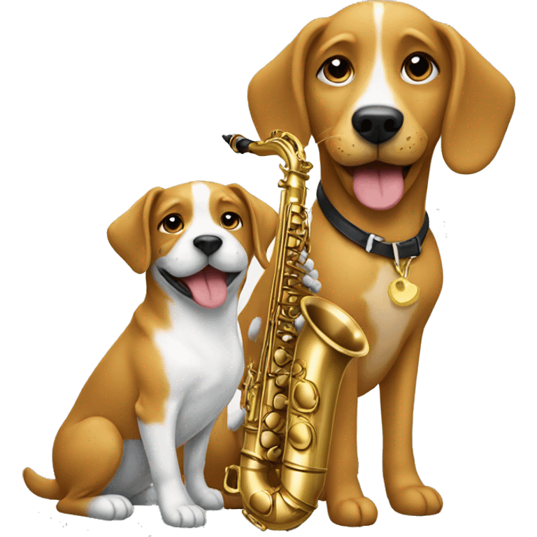 Saxophone and Dog emoji