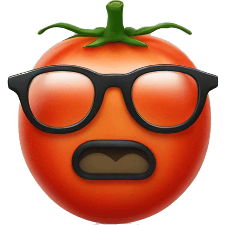 Tomato wearing  glasses emoji