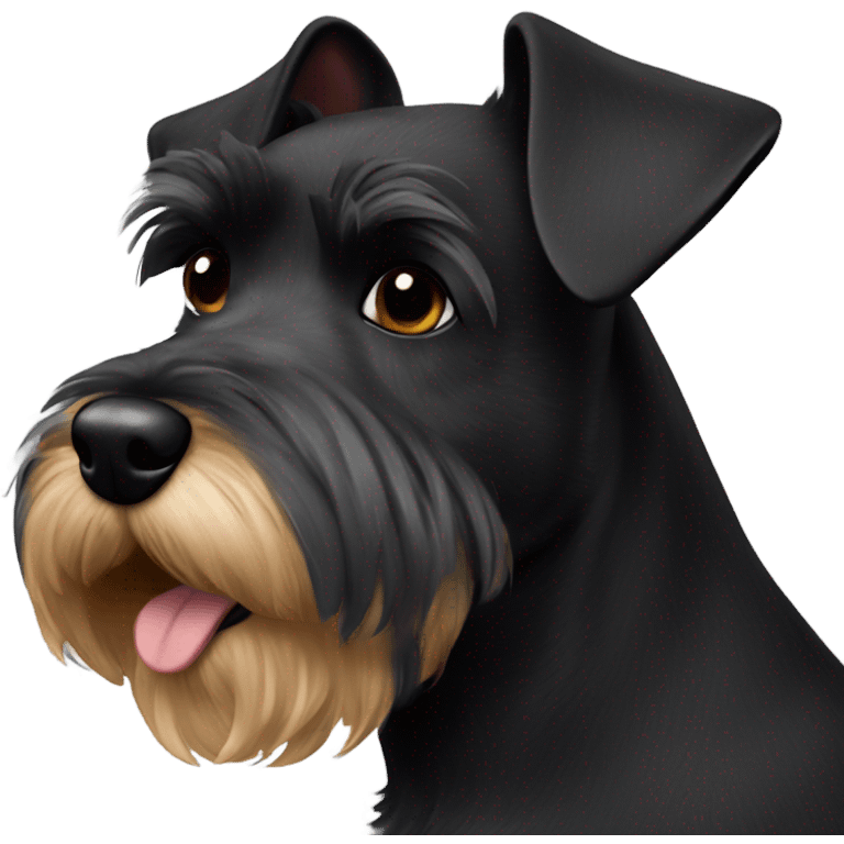 Black Miniature schnauzer  emoji