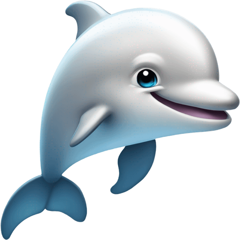 Smart white dolphin emoji