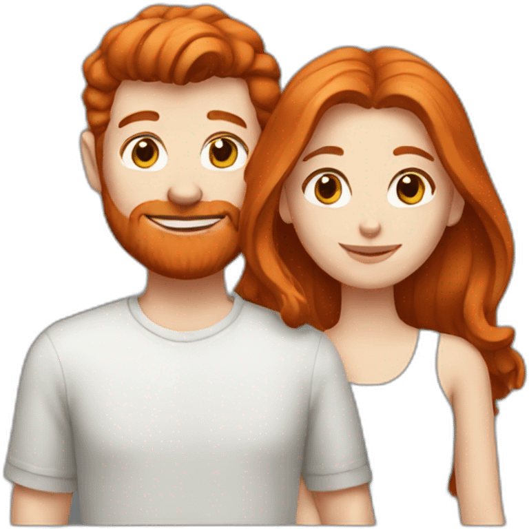 redhead couple emoji