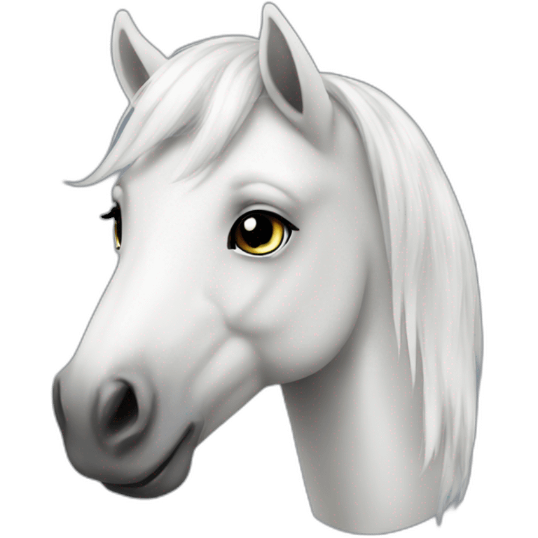 Poney blanc emoji