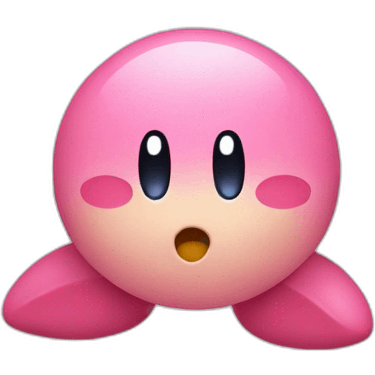 Kirby doing a wee emoji