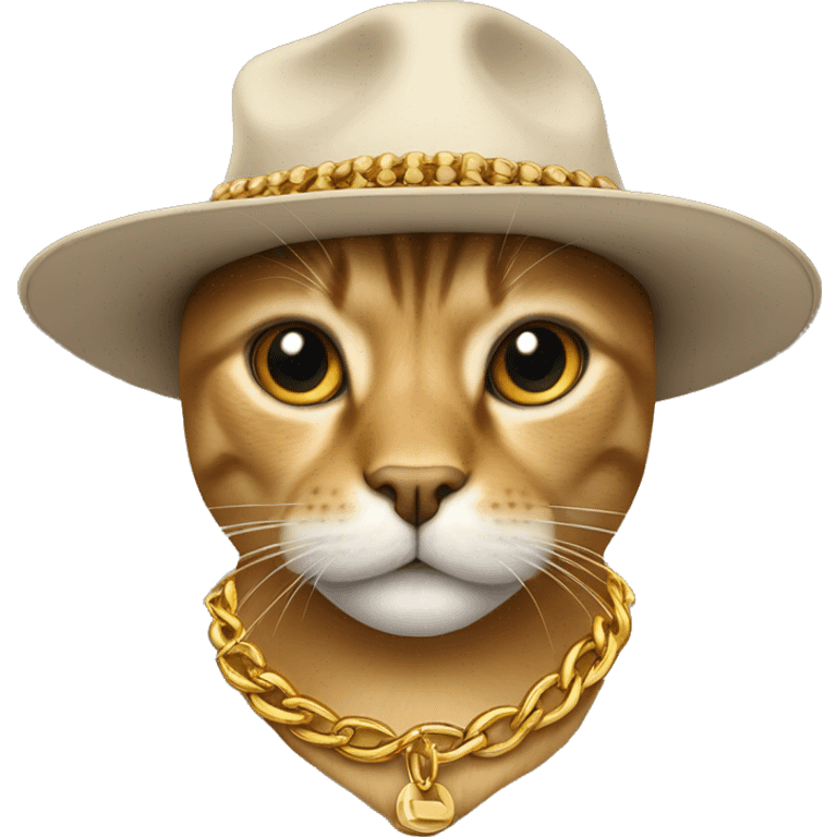 Catahula cur wear hat and gold chain emoji