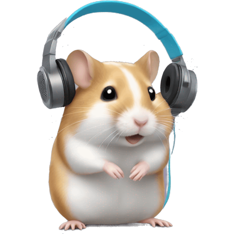 Hamster with headphones  emoji