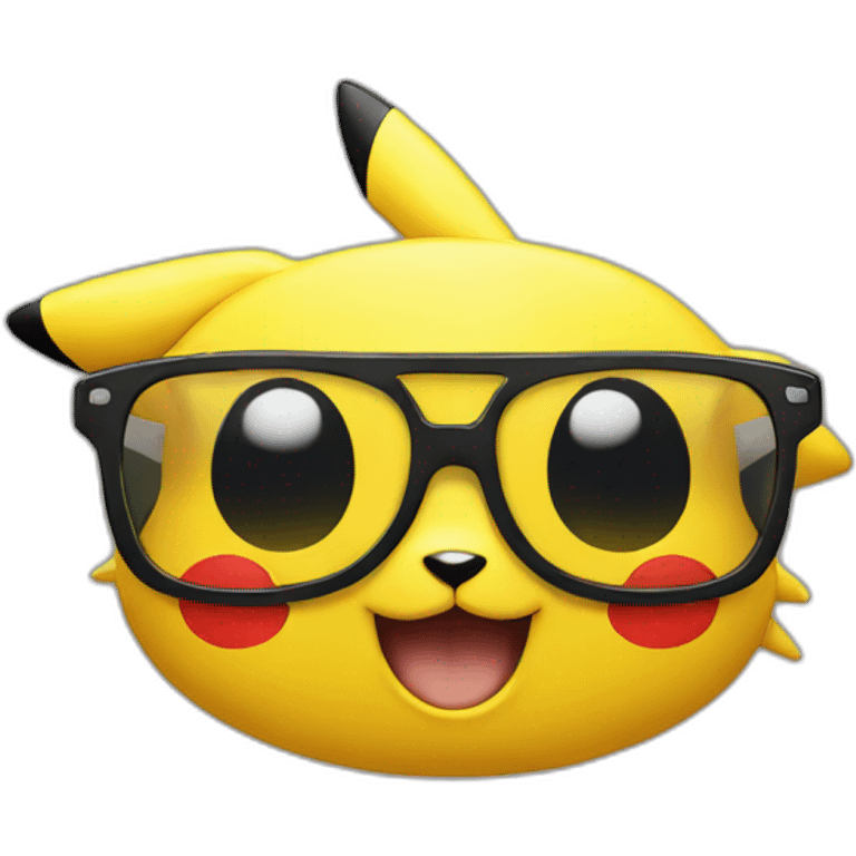 sun glasses with pikachu logo emoji