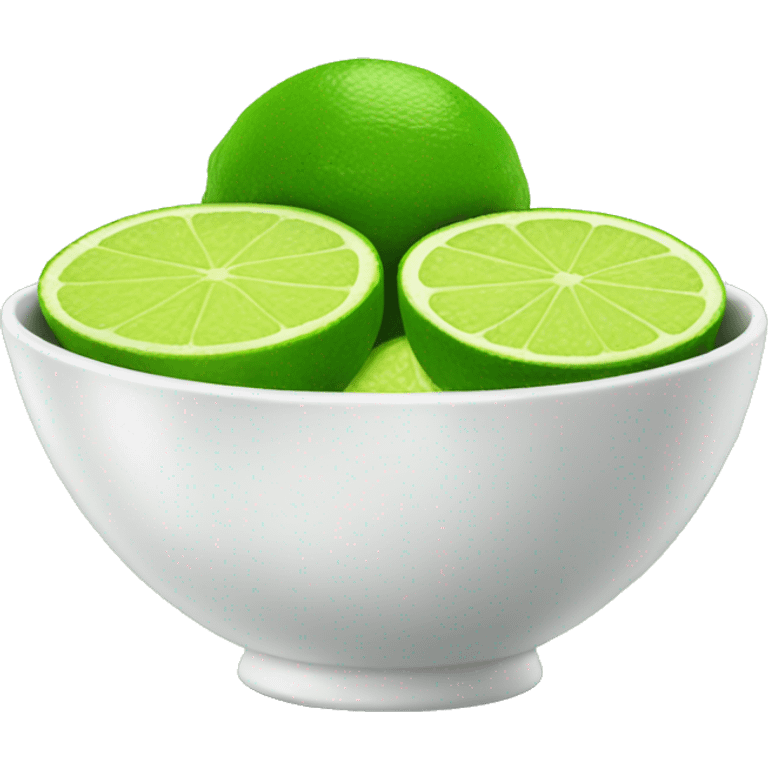 lime on a bowl of lime  emoji