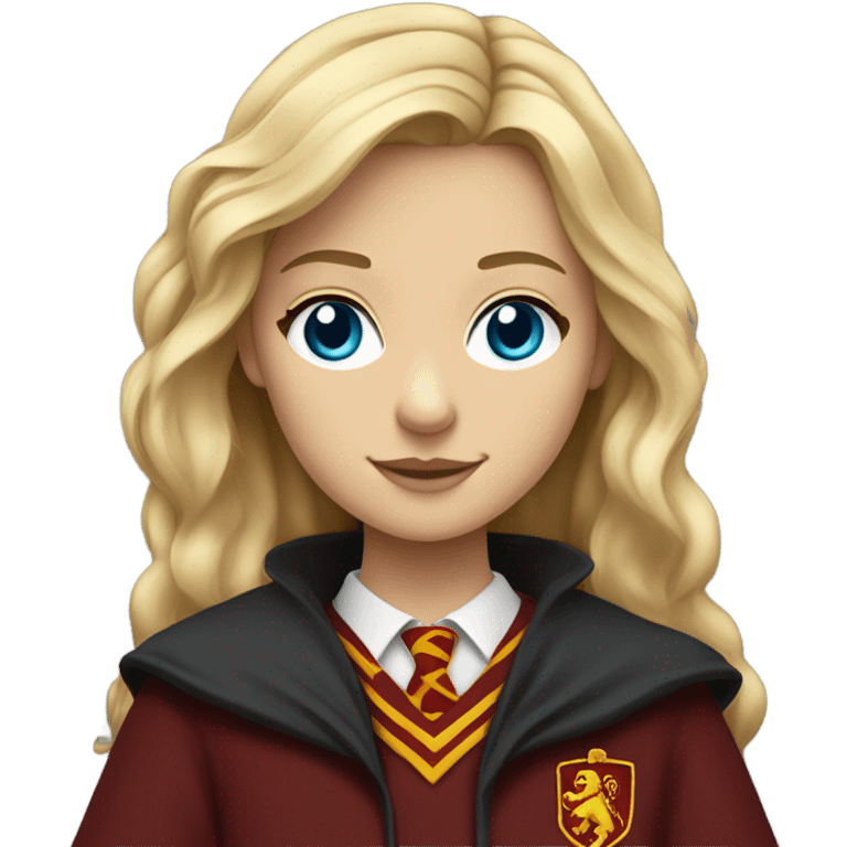 Blonde gryffindor girl Caucasian blue eyes emoji