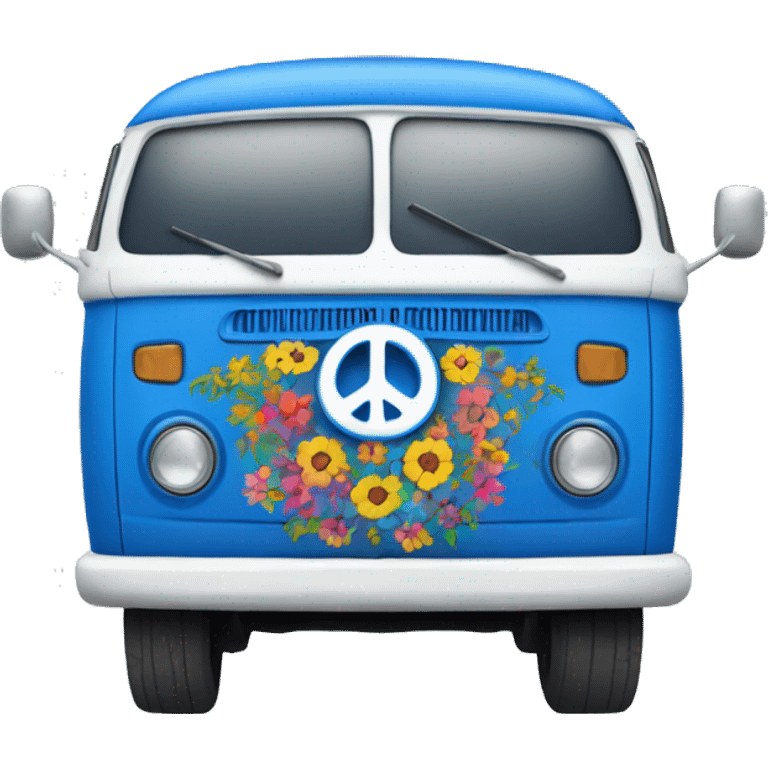 Blue Hippie van emoji