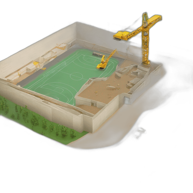 construction yard of a sports facility emoji