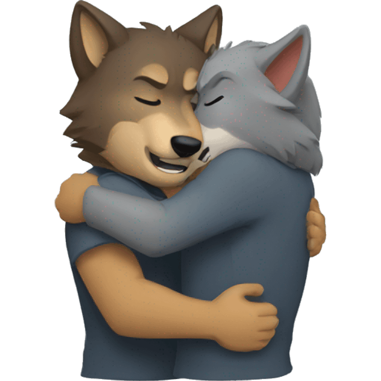 wolf hug emoji