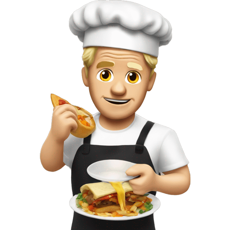 gordon Ramsey eating food emoji