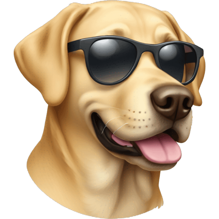 Labrador with sunglasses emoji