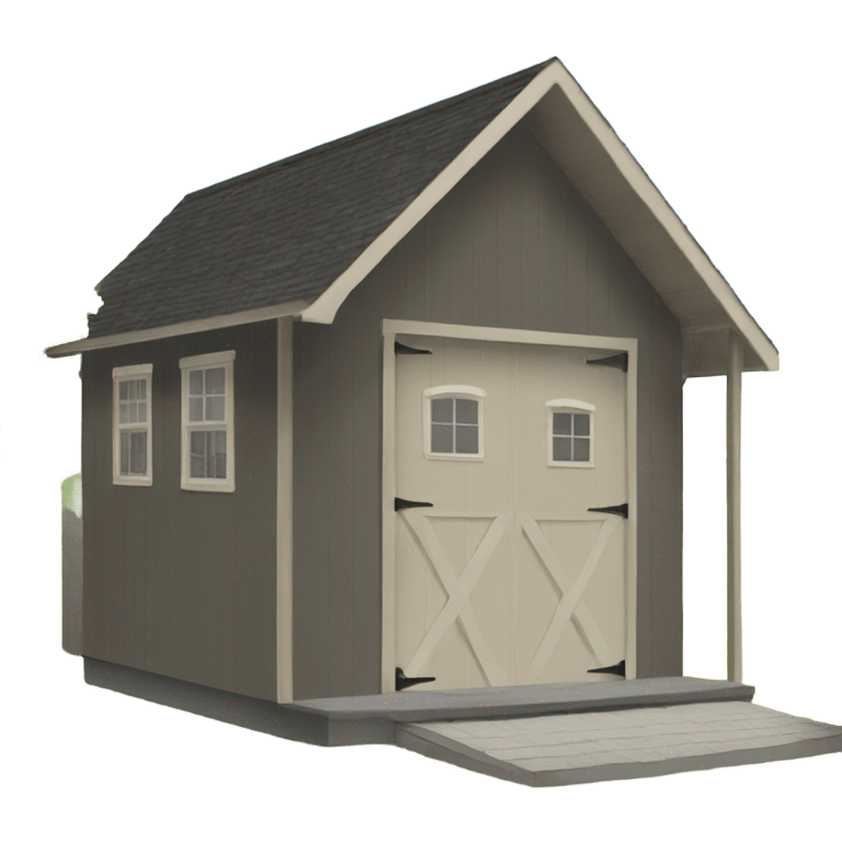 Single slope shed with porch emoji