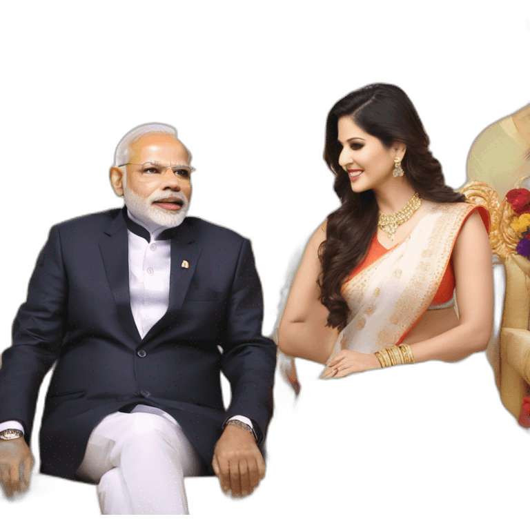 Narendra Modi with sunny leone emoji