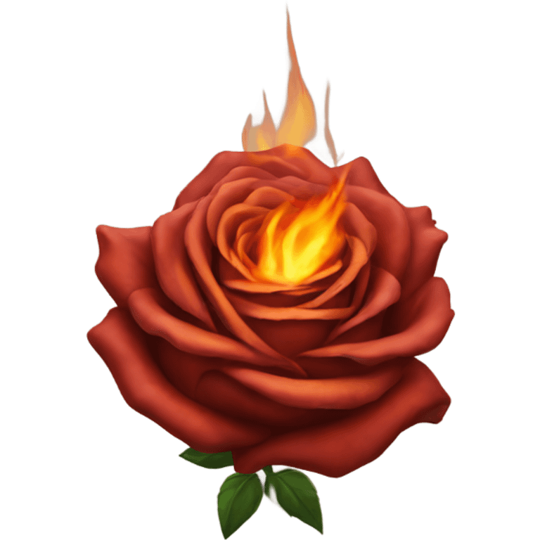 Fiery rose emoji