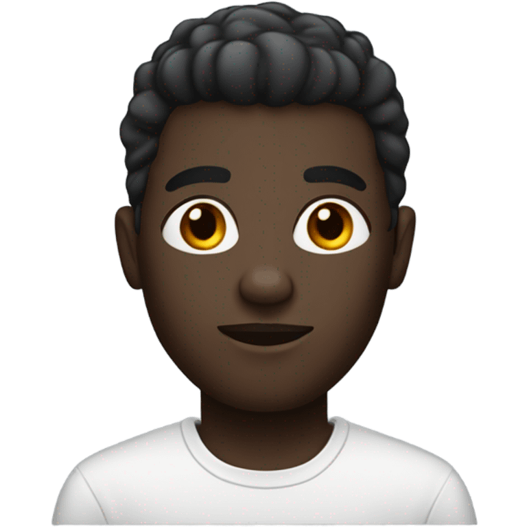 A black man darkskin man with a taper fade emoji