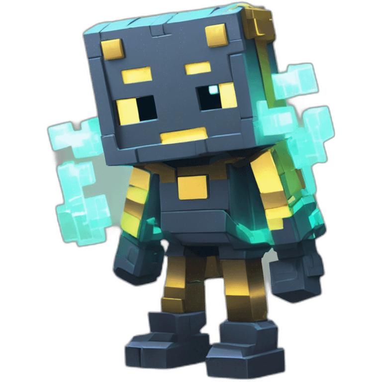 Minecraft Cyberpunk Pokemon Legendary Book Gold Shiny Glow emoji