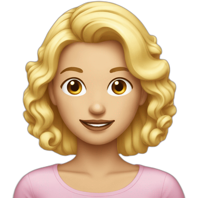 Fille blonde anniversaire emoji