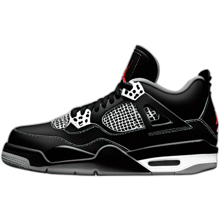 Jordan 4 noir  emoji