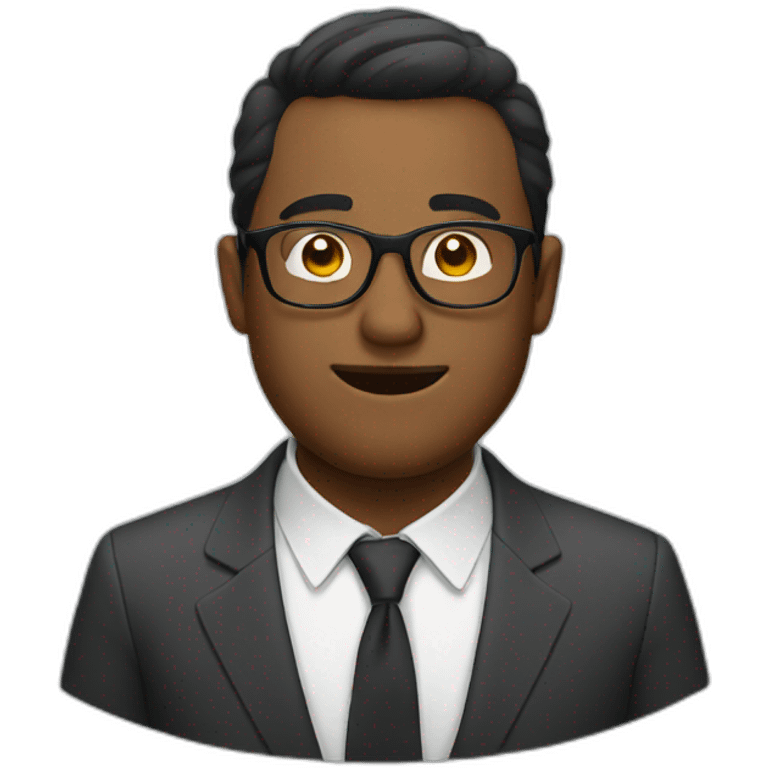 Man with rounded glasses emoji