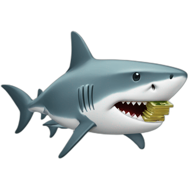 Shark with money emoji