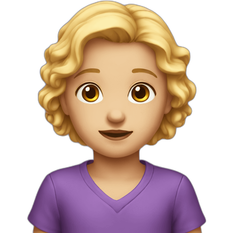 Enfant violet emoji