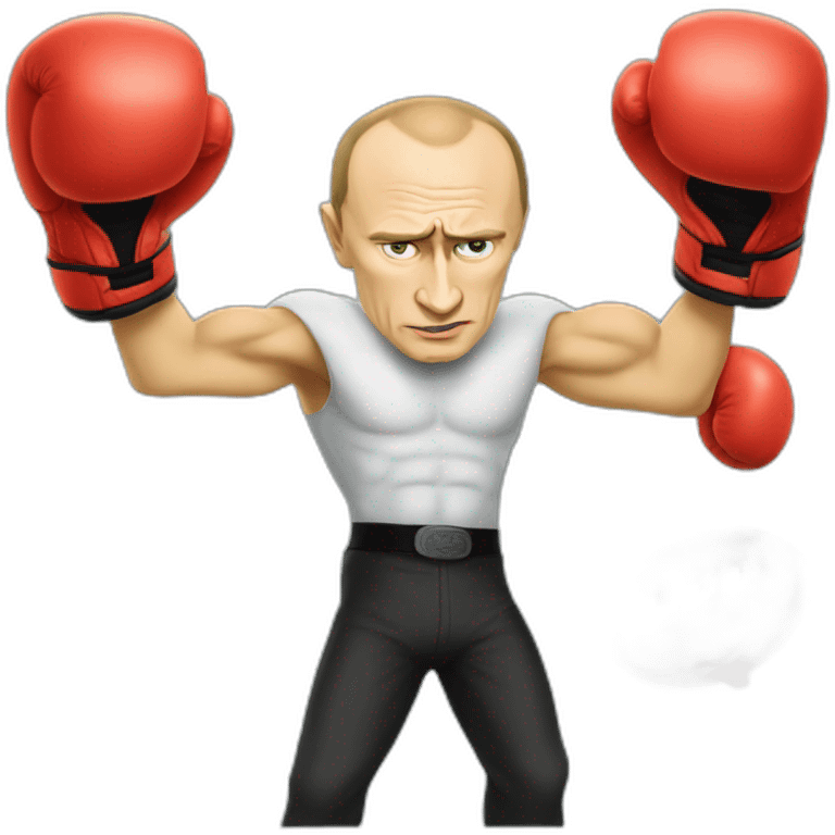 Vladimir Putin boxing spongebob squarepants emoji