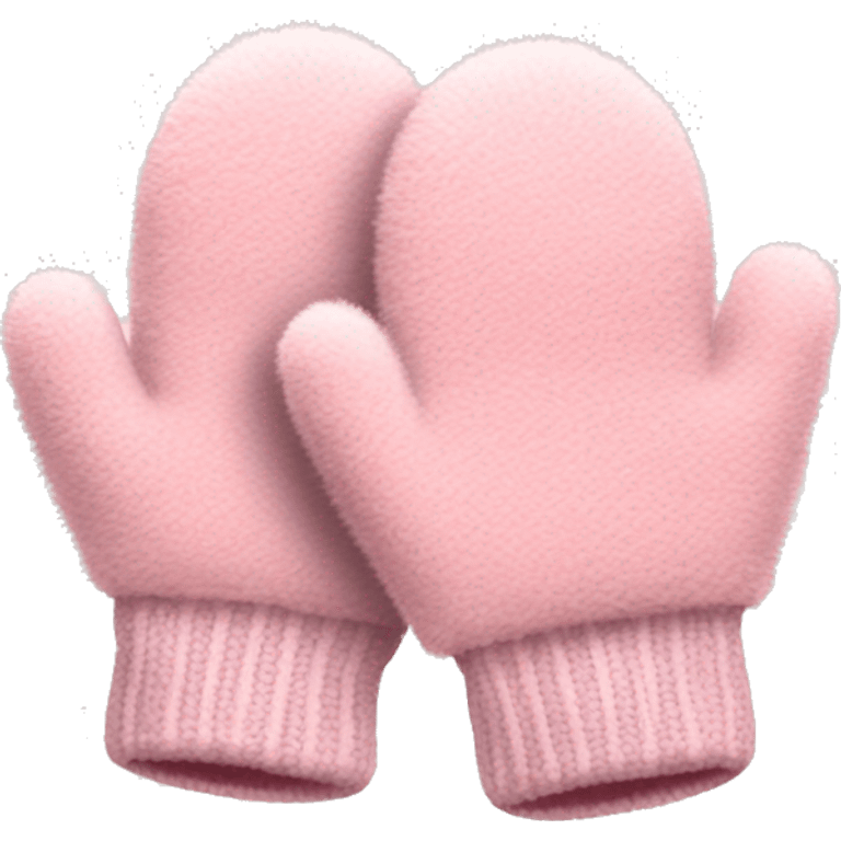 light pink fuzzy mittens emoji