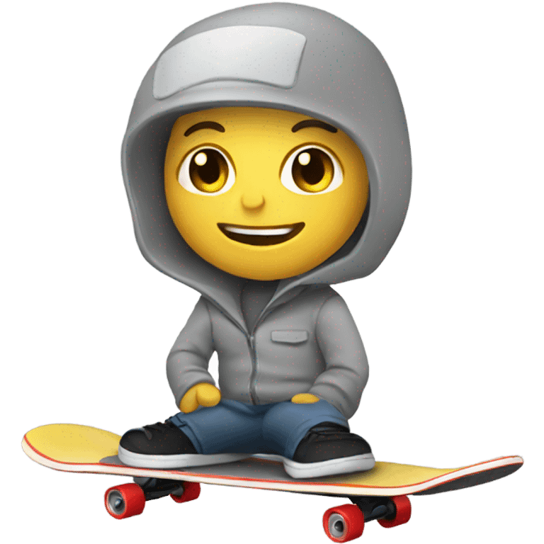 Grey skateboard  emoji