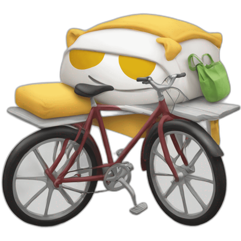 a Tee-shirt bed on a bike emoji