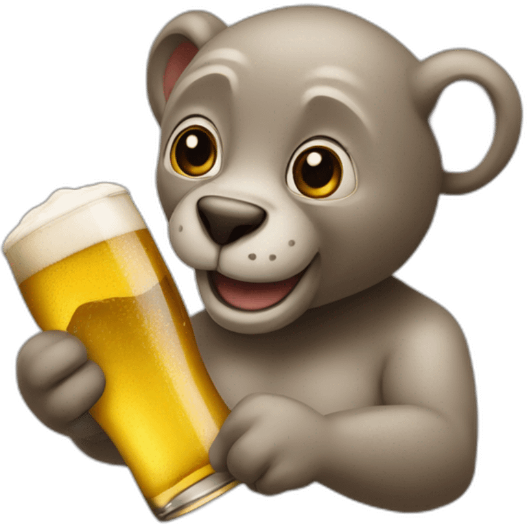 Singe qui boit une bières emoji