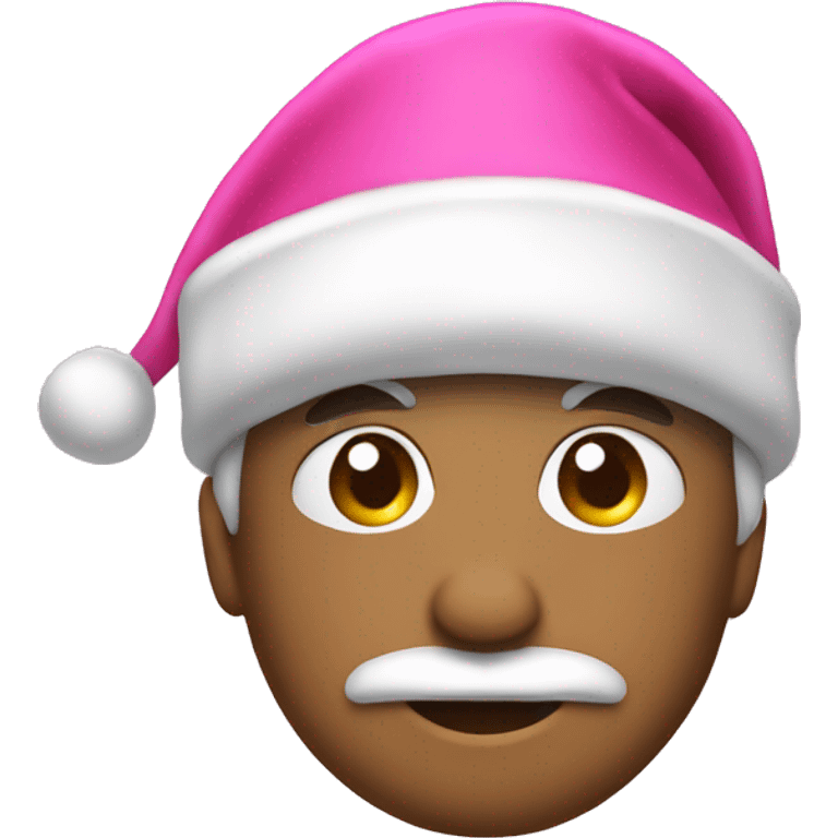 Pink Santa hat emoji