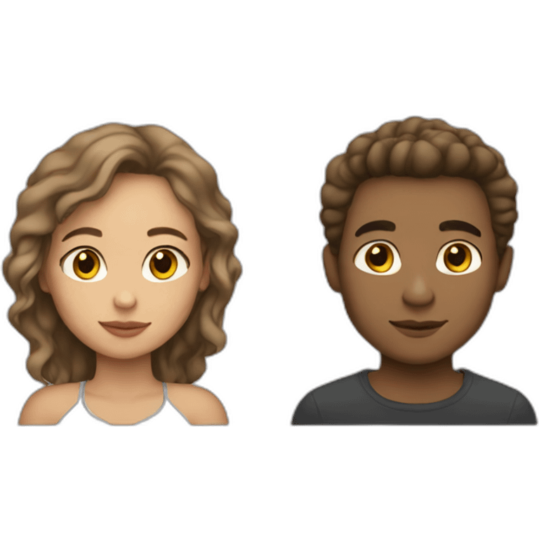 Lightskin girl and white boy emoji