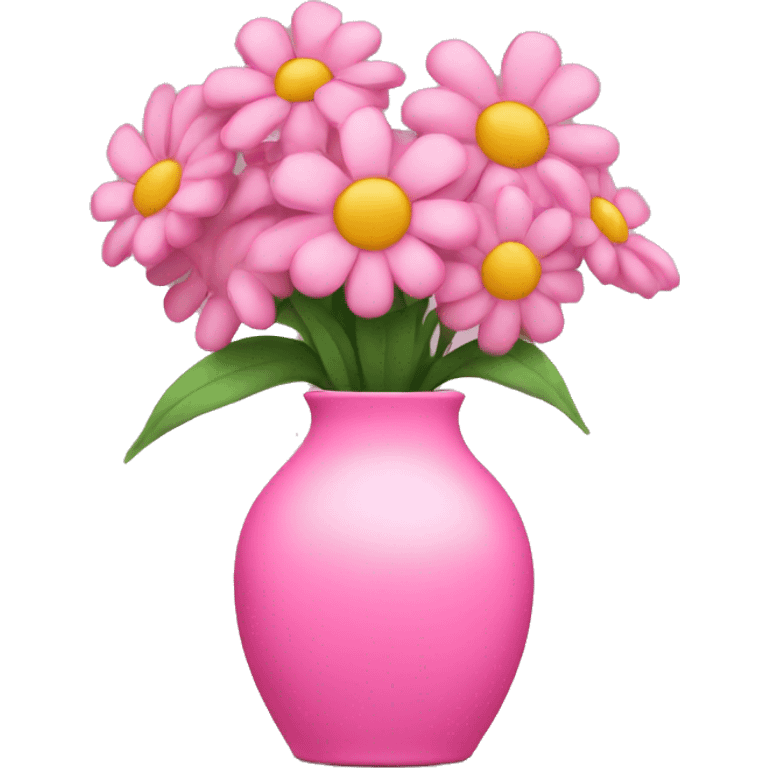 Flowers in a pink vase emoji